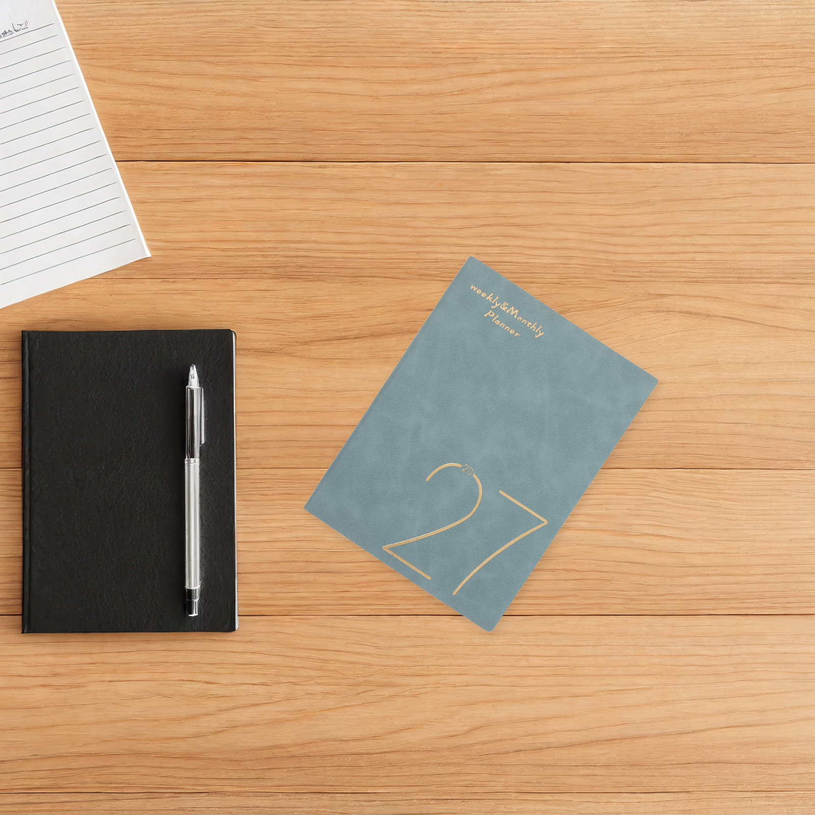Spiral Bound Grid Notebook A5 - 2027 Weekly Monthly Planner Notebook A5