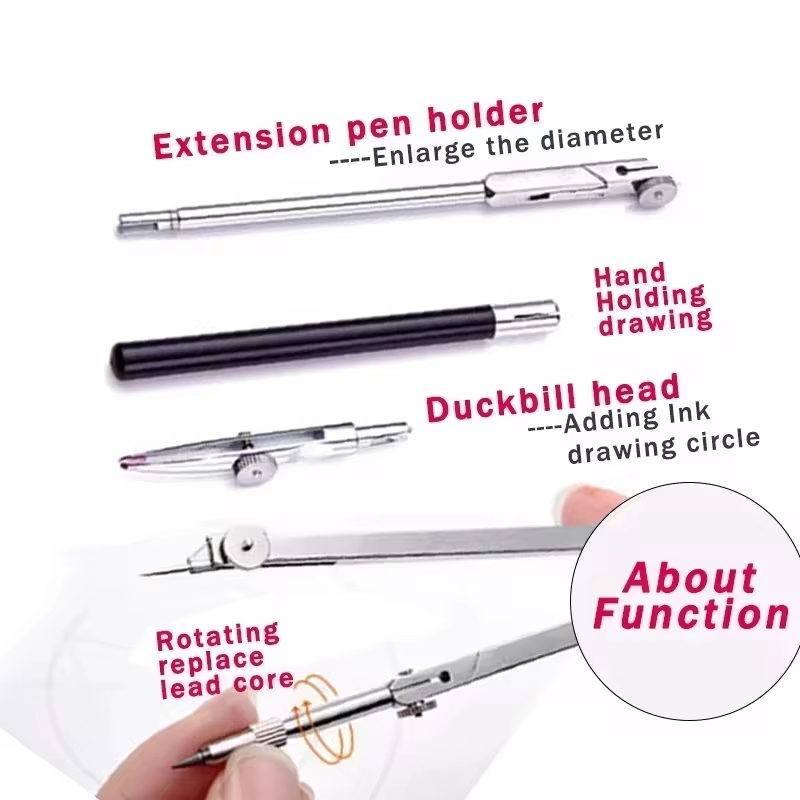 DELI Thép Không Gỉ Đa Năng Soạ - đánh giá và giá Math Geometry Set With Compass